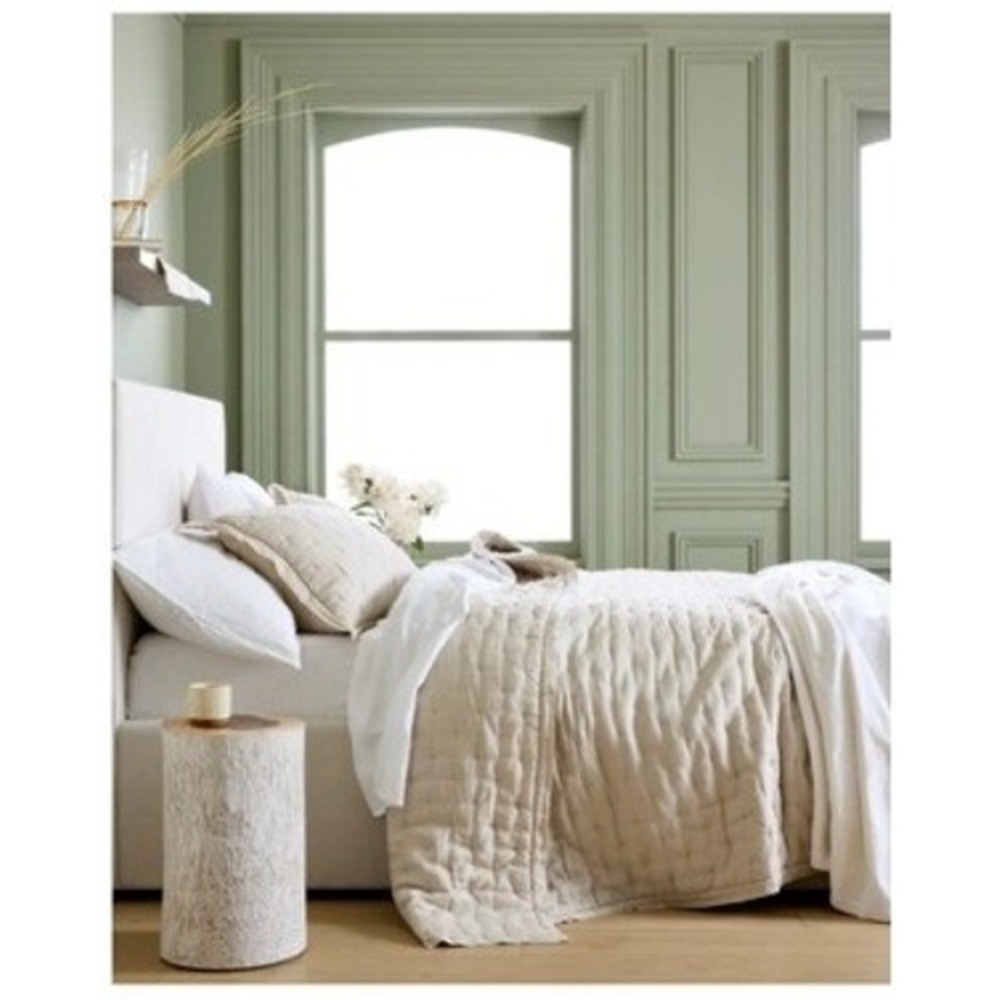 Quince Organic Bamboo Viscose Quilt King Cal King Sand Beige Neutral Bedding - Picture 5 of 9